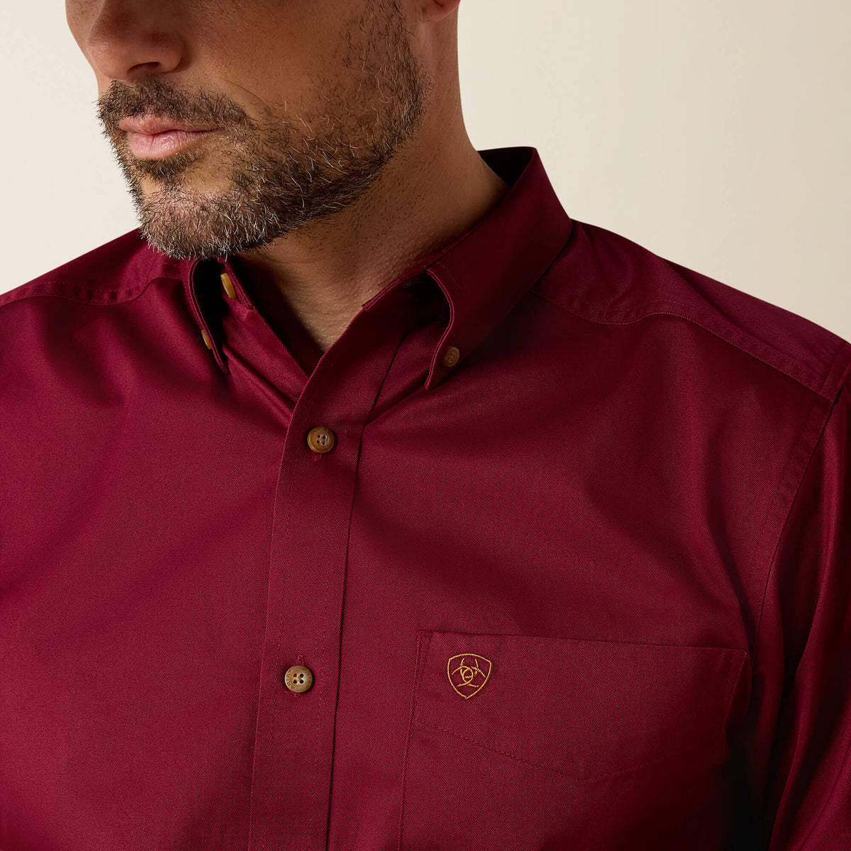 Solid Twill Fitted Shirt - US 6729