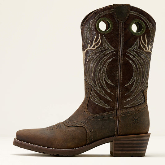 Hybrid Roughstock Antler Cowboy Boot - US 8164