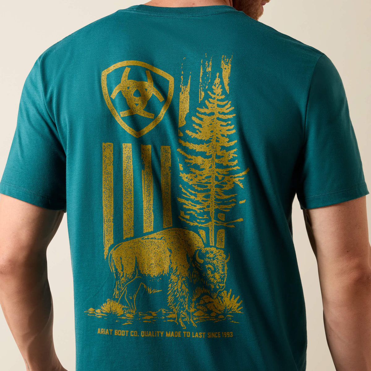 Ariat Bison Wander Flag Classic Fit T-Shirt - US 9482