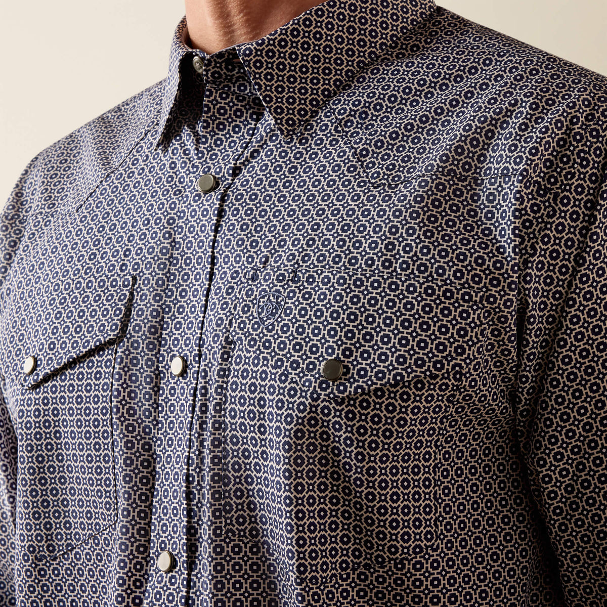 Wrinkle Free Dennis Fitted Snap Shirt - US 4104