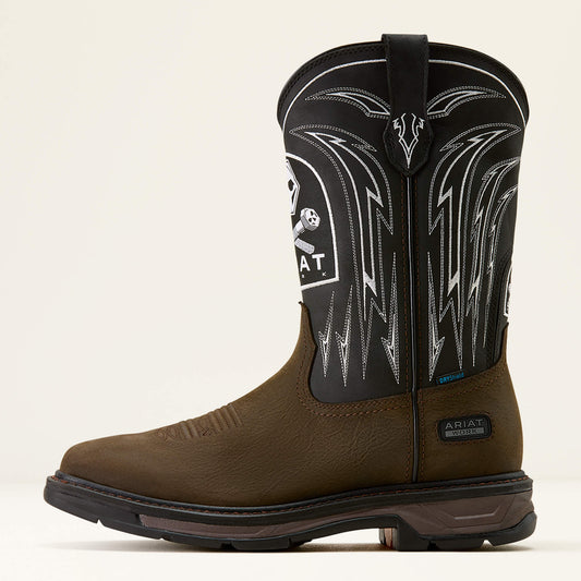 WorkHog XT Bolt Skull Waterproof Wide Square Toe Work Boot - US 1636