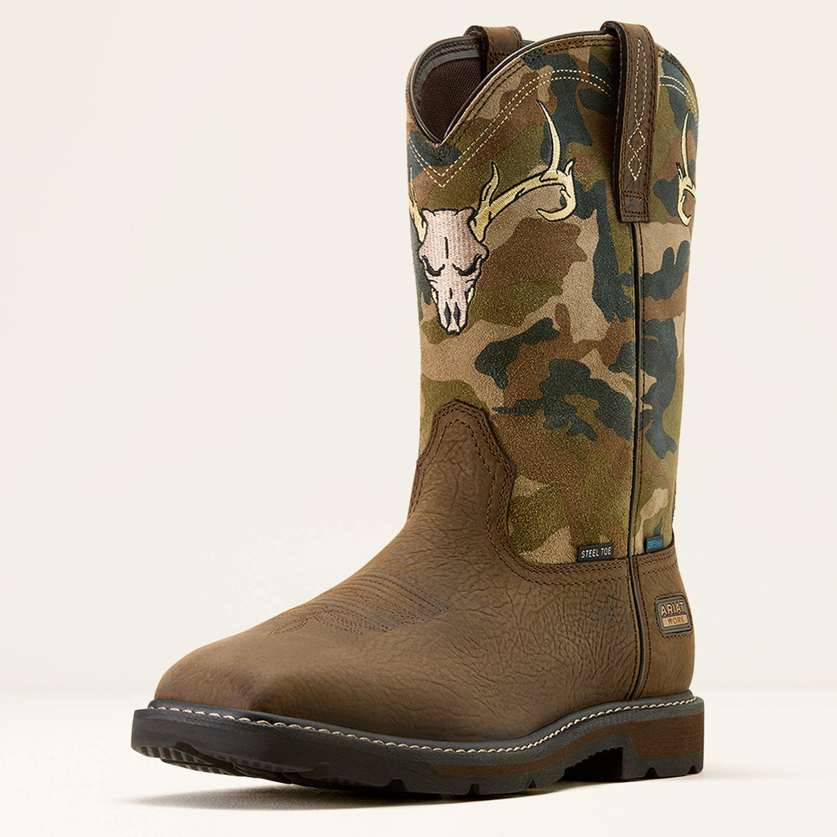 Groundbreaker Antler Waterproof Wide Square Toe Steel Toe Work Boot - US 1233