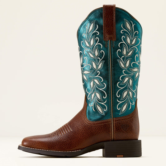 Round Up Holly Wide Square Toe Western Boot - US 1489