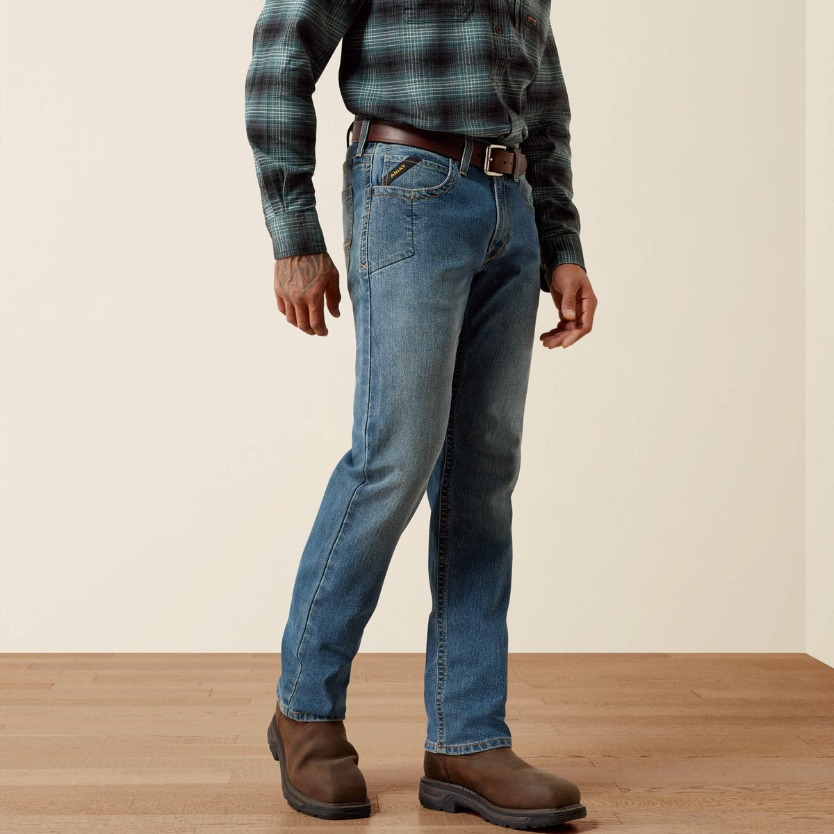Rebar M2 Traditional Relaxed Rail DuraStretch Boot Cut Jeans - US 9392