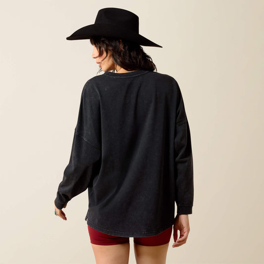 Canvas Oversized Long Sleeve T-Shirt - US 9961