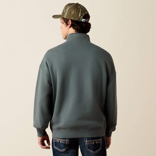ToughStock Washed Heavyweight Fleece 1/4 Zip Sweatshirt - US 7494
