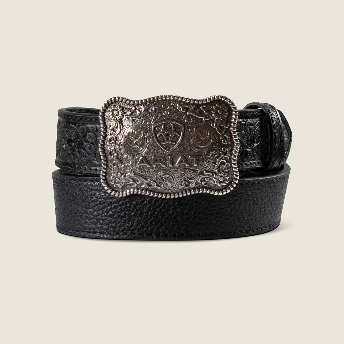 Floral Tab Belt with Rope Buckle - US 7788