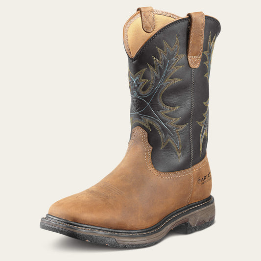 WorkHog Wide Square Toe Waterproof Steel Toe Work Boot - US 0614