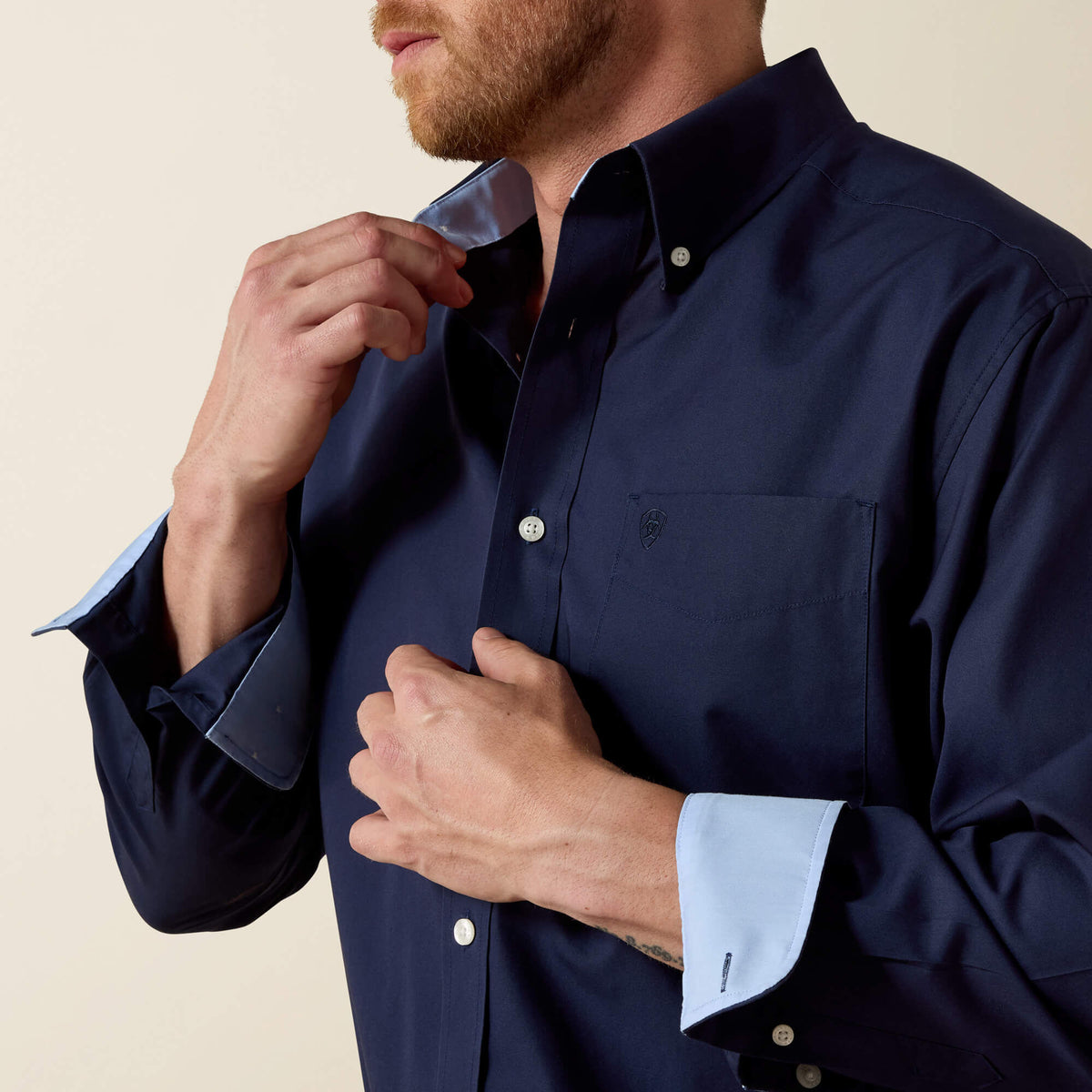 Wrinkle Free Solid Classic Fit Shirt - US 6114
