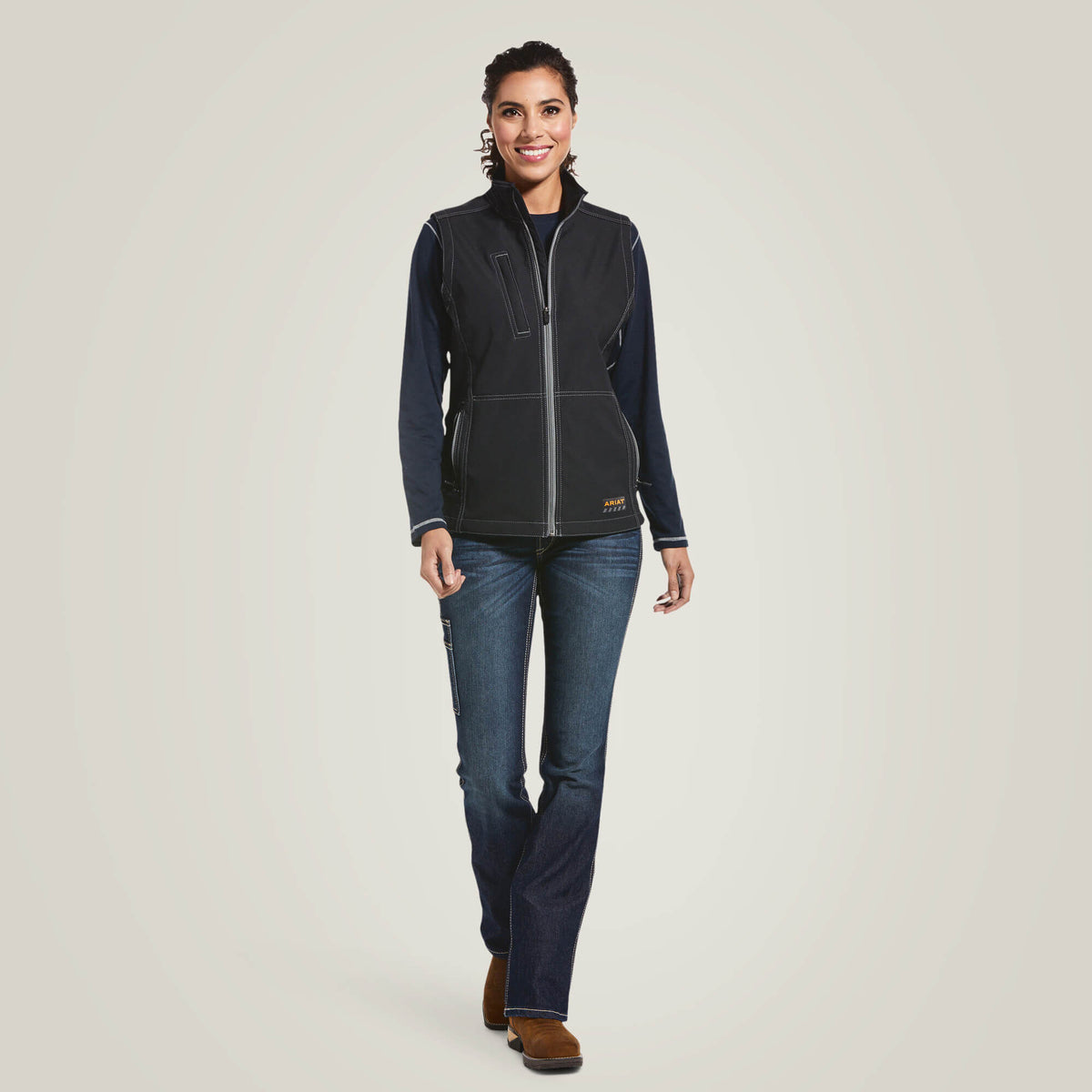 Rebar Stretch Canvas Softshell Vest - US 8109