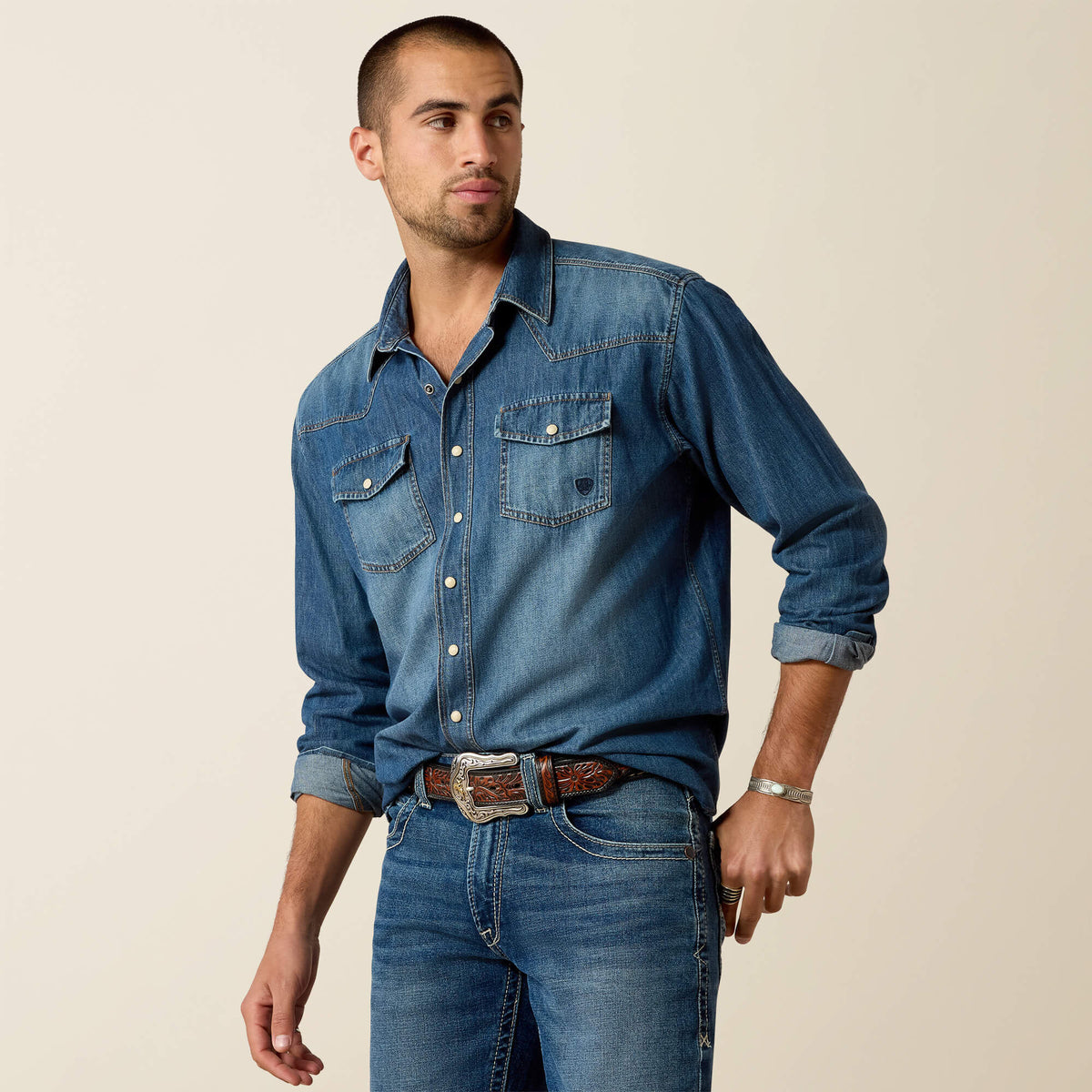 Denim Retro Fit Shirt - US 6157