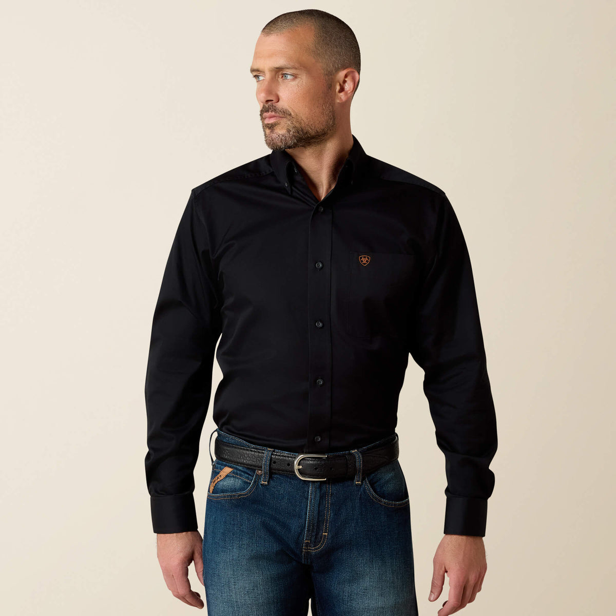 Solid Twill Fitted Shirt - US 5766