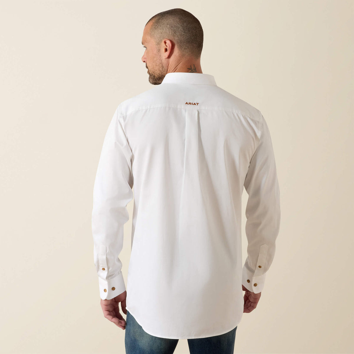 Solid Twill Fitted Shirt - US 2197