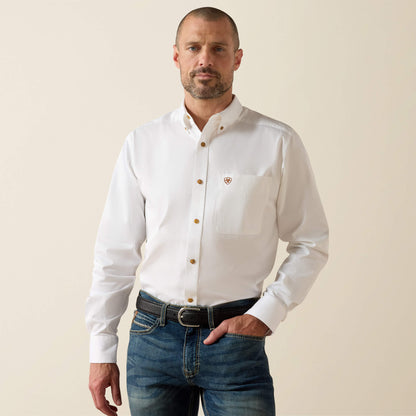 Solid Twill Fitted Shirt - US 2197