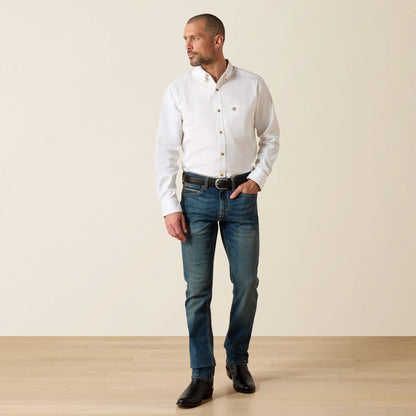 Solid Twill Fitted Shirt - US 2197