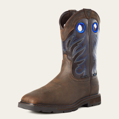 Groundwork Waterproof Wide Square Toe Steel Toe Work Boot - US 7357