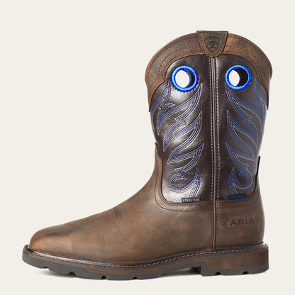 Groundwork Waterproof Wide Square Toe Steel Toe Work Boot - US 7357