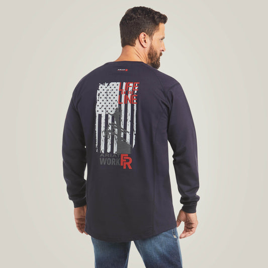 FR Air Life on the Line Graphic Top - US 6115