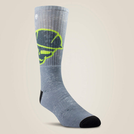 Roughneck Graphic Crew Work Sock 2 Pair Multi Color Pack - US 5135