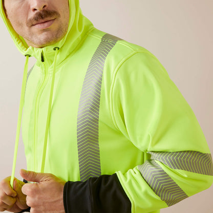 Rebar WorkTek Hi-Vis Full Zip Hoodie - US 9906