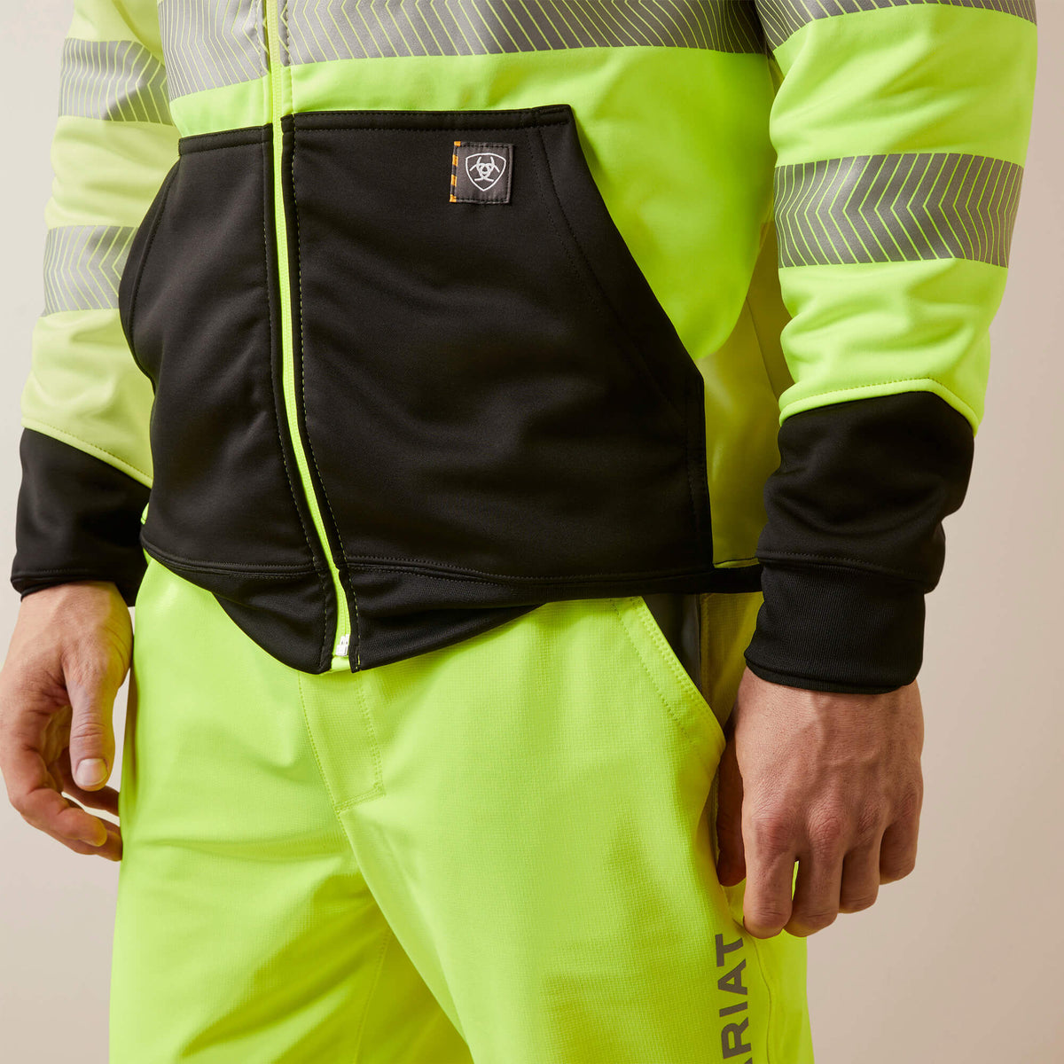 Rebar WorkTek Hi-Vis Full Zip Hoodie - US 9906