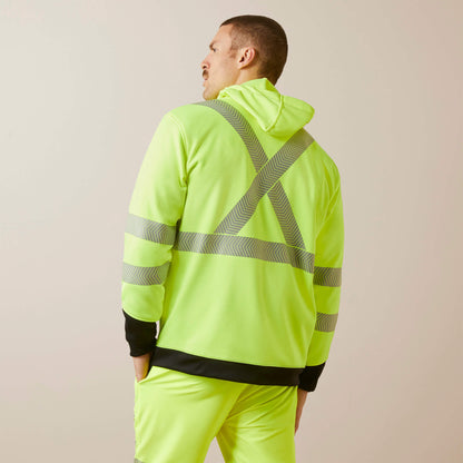 Rebar WorkTek Hi-Vis Full Zip Hoodie - US 9906