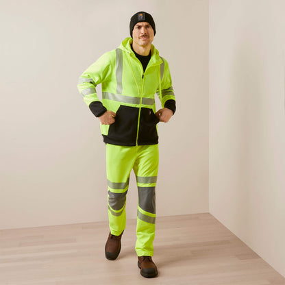 Rebar WorkTek Hi-Vis Full Zip Hoodie - US 9906