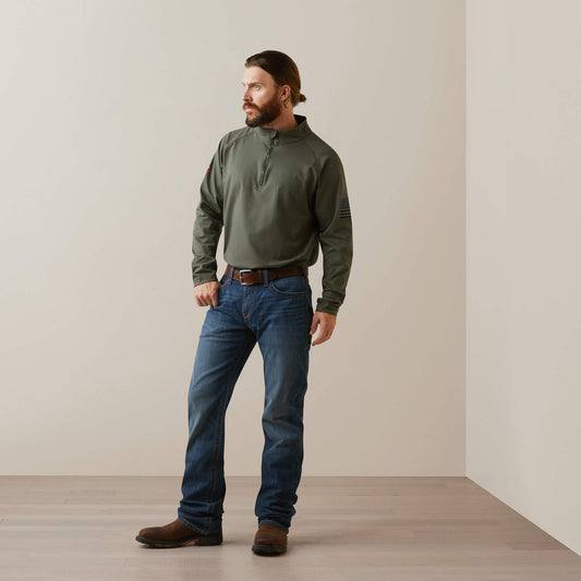 FR Combat Stretch Patriot 1/4 Zip Work Shirt - US 6873