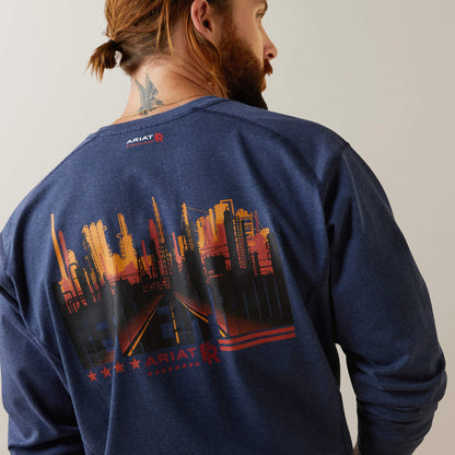 FR Air Refinery Row Graphic Henley Top - US 7482
