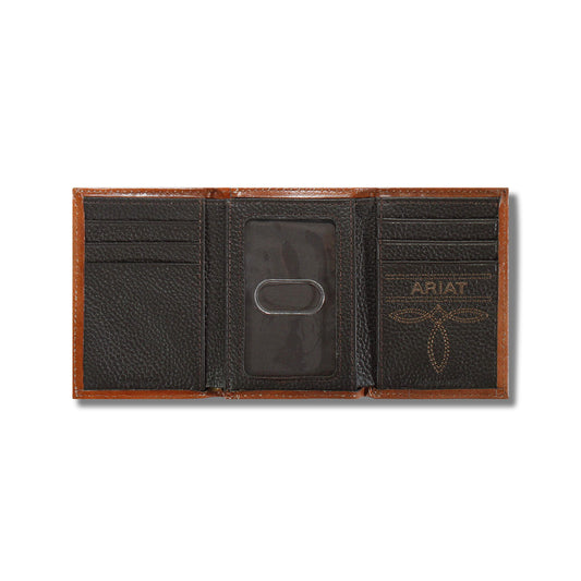 Lattice embossed trifold wallet - US 9929