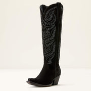 DISTRESSED BLACK SUEDE