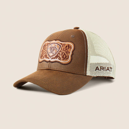 Floral Leather Patch Cap - US 7648