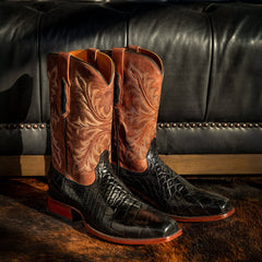 BLACK AMERICAN ALLIGATOR|WHISKEY BROWN