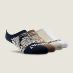 Hilo No Slip No Show Sock 4 Pair Multi Color Pack - US 5801