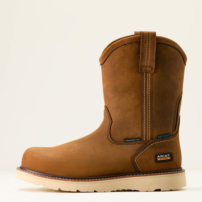 Rebar Wedge Pull-On Waterproof Composite Toe Work Boot - US 2149