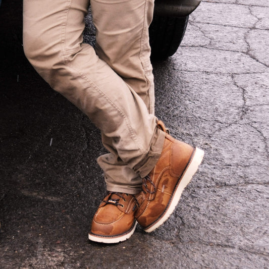 Rebar Wedge Moc Toe Waterproof Composite Toe Work Boot - US 0539