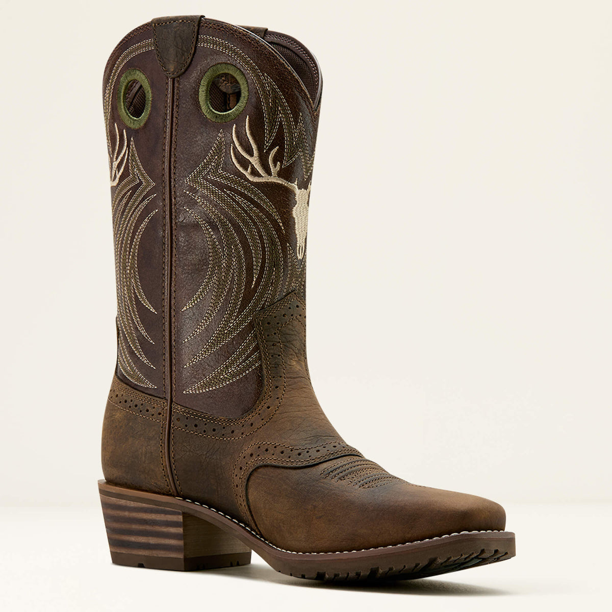 Hybrid Roughstock Antler Cowboy Boot - US 8164