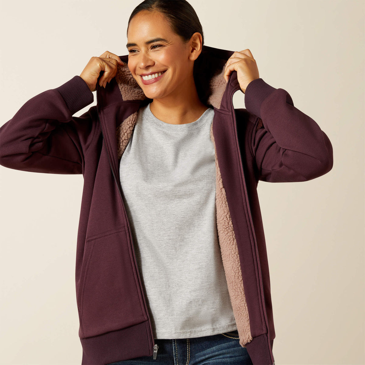 Rebar All-Weather Sherpa Full Zip Hoodie - US 1351