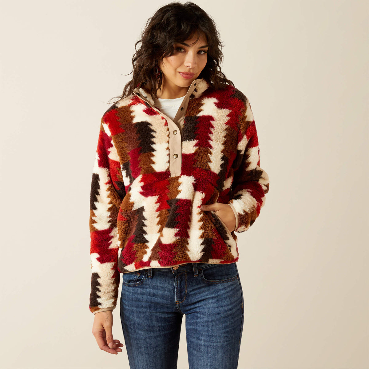 Berber Snap Front Sweatshirt - US 6927