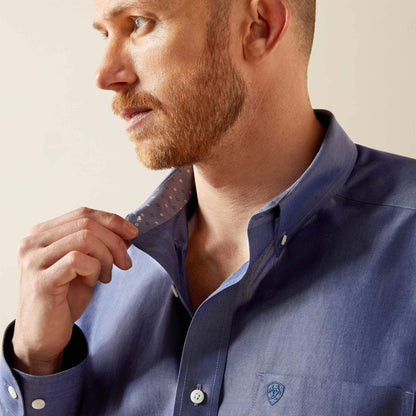 Wrinkle Free Solid Pinpoint Oxford Classic Fit Shirt - US 1296