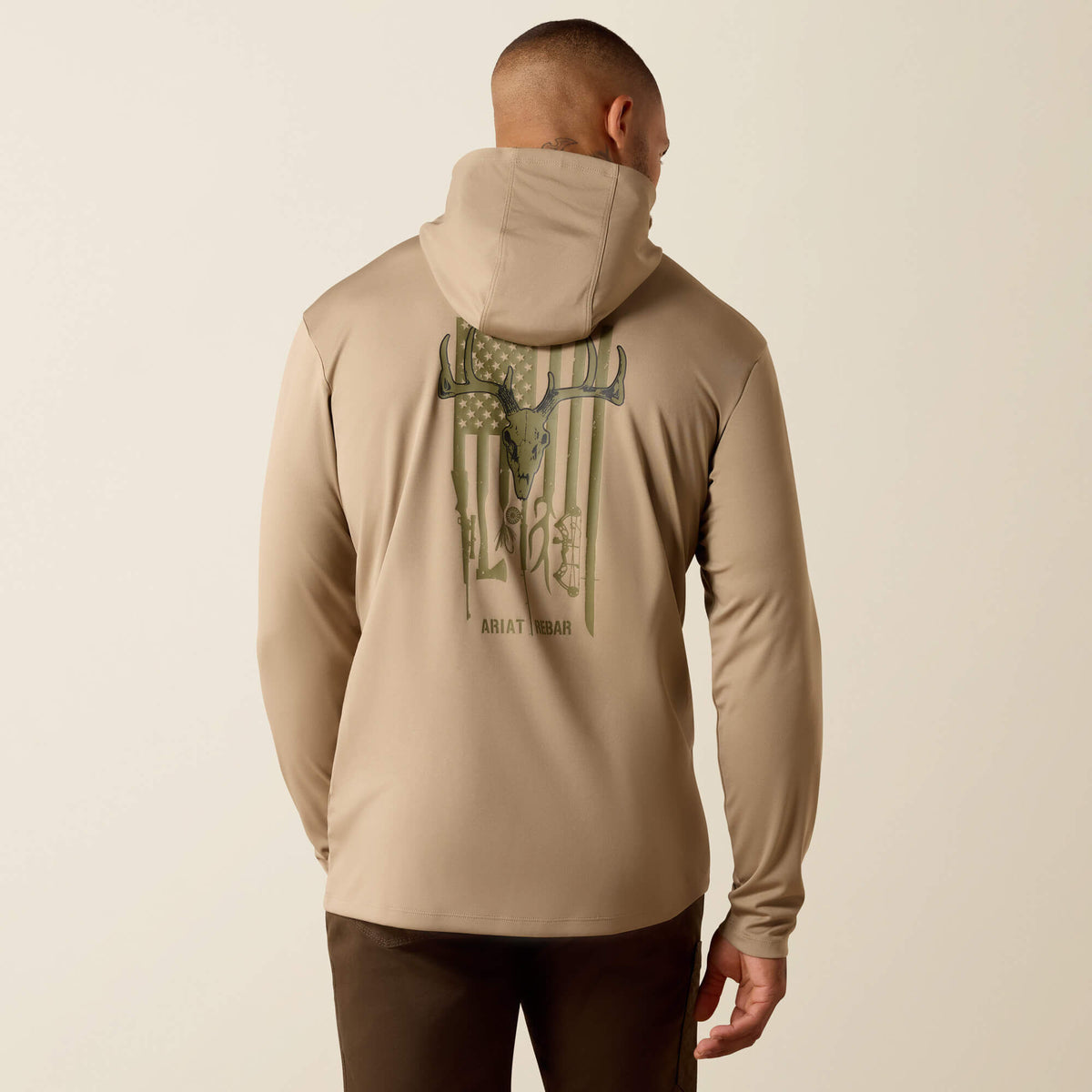 Rebar Sunblocker Outdoor Hooded Classic Fit Long Sleeve T-Shirt - US 5897