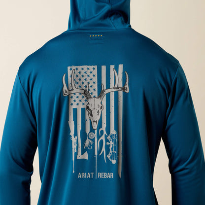 Rebar Sunblocker Outdoor Hooded Classic Fit Long Sleeve T-Shirt - US 6135