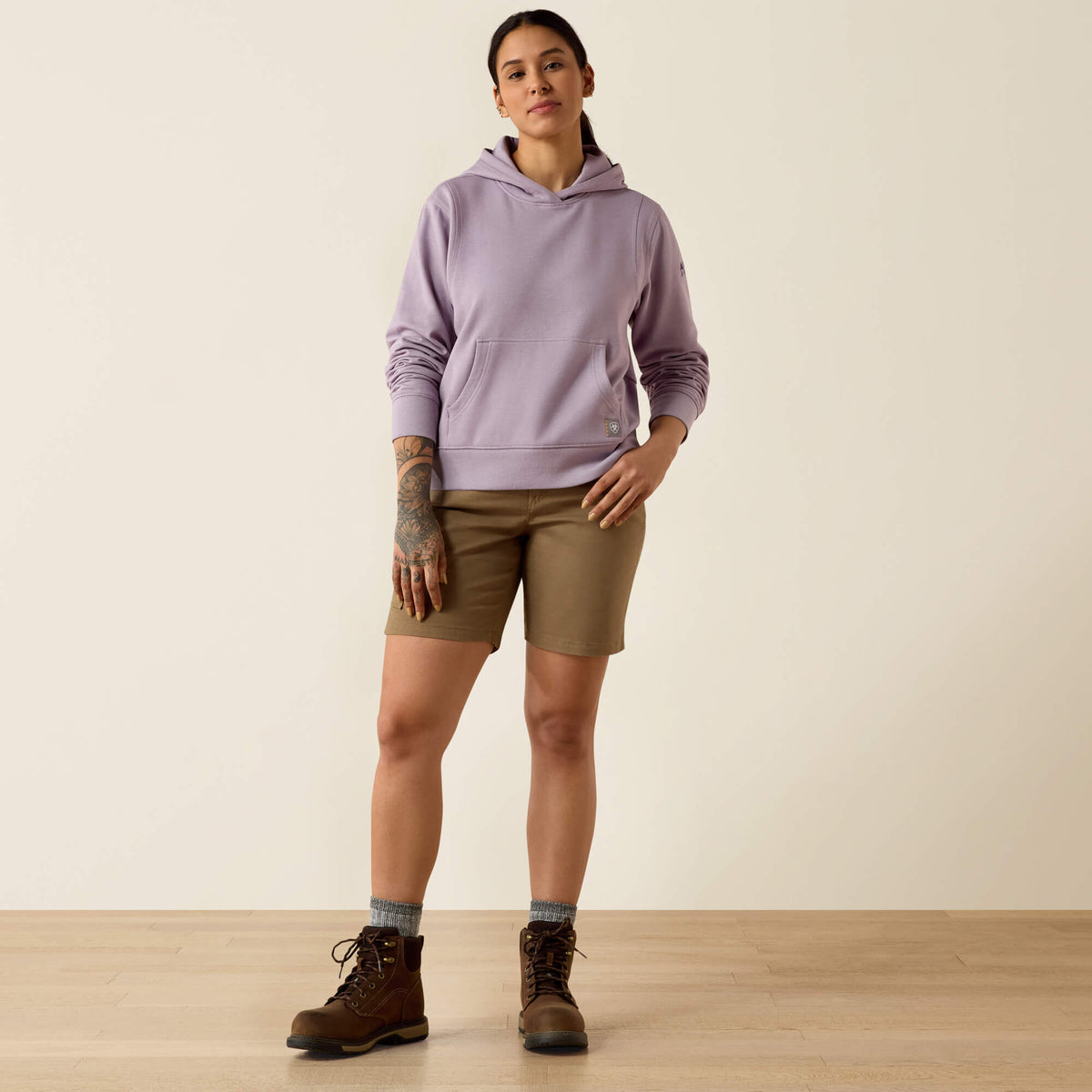 Rebar Lightweight Cropped Hoodie - US 1541
