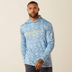 Rebar Sunblocker Printed Craft Hooded Long Sleeve T-Shirt - US 9843
