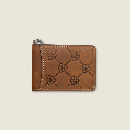 Ariat Logo Print Money Clip Wallet - US 6950