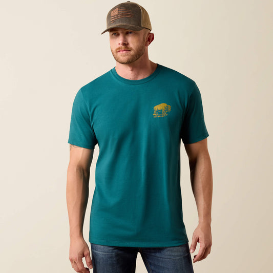 Ariat Bison Wander Flag Classic Fit T-Shirt - US 9482