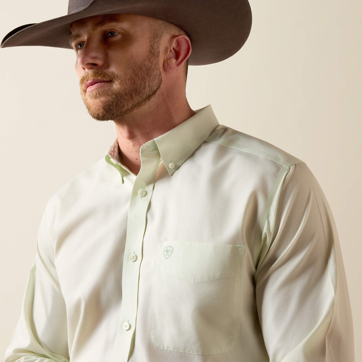 Wrinkle Free Solid Fitted Shirt - US 1253
