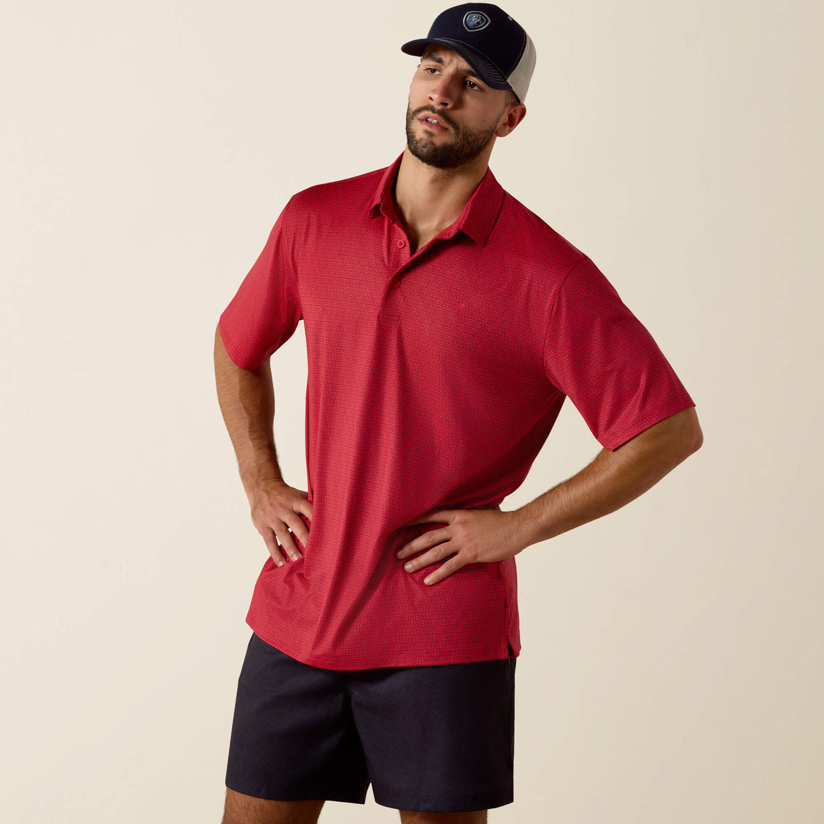 Printed 360 Airflow Classic Fit Polo - US 7394