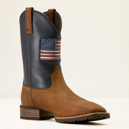 Hybrid Rancher Patriot Wide Square Toe Cowboy Boot - US 7269