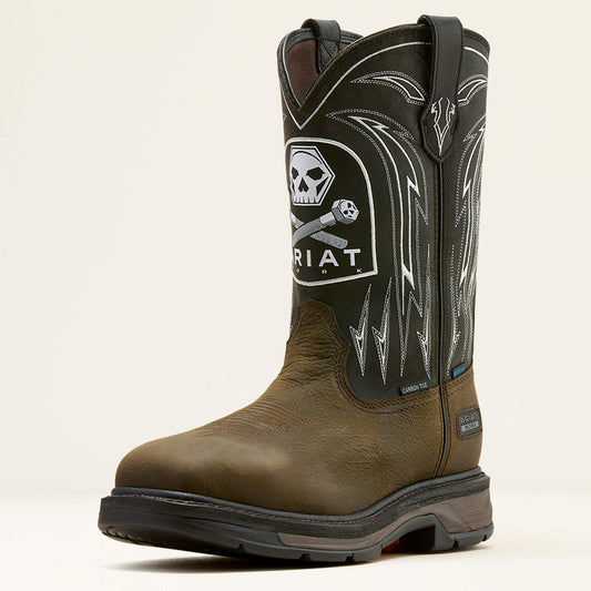 WorkHog XT Bolt Skull Waterproof Wide Square Toe Carbon Toe Work Boot - US 1181